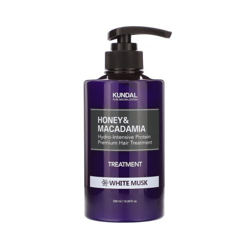 Kundal Honey and Macadamia Oil Hair Treatment, White Musk, 500ml