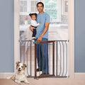 Summer Infant Anywhere Decorative Walk-Thru Safety Gate Metal Hardwood Walnut Charcoal 28 to 42.5 in
