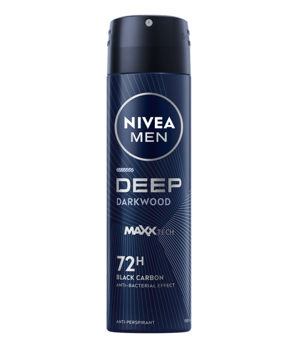 NIVEA Deep Dry Clean Men's Deodorant Spray with Active Carbon