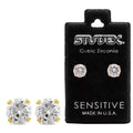 Studex S6100STX Gold-Plated Zircon Stud Earrings, 316 Surgical Stainless Steel, 1 Pair