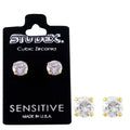 Studex S6100STX Gold-Plated Zircon Stud Earrings, 316 Surgical Stainless Steel, 1 Pair