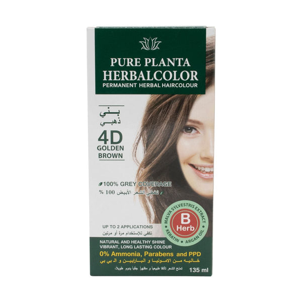 Herbatint Herbal Hair Color Gel 4D Golden Brown Permanent Ammonia-Free Hair Color