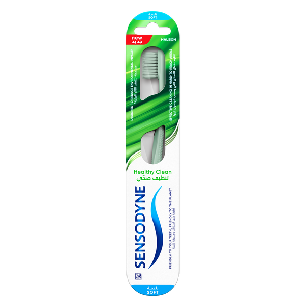 Sensodyne Healthy Clean Soft Toothbrush Plant-Based Handle Recycled PET Bristles