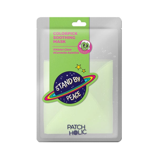 Patchaholic Colorpick Soothing Facial Sheet Mask with Centella, Tea Tree and Hyaluronic Acid