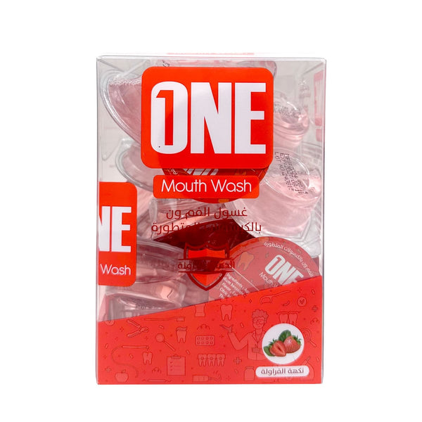 One Mouthwash Capsules Alcohol-Free Strawberry Flavor, 20 x 15 ml