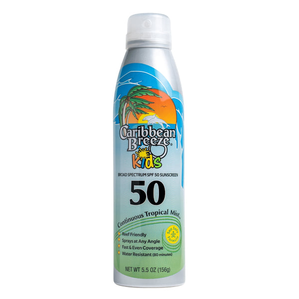 CARIBBEAN BREEZE Kids Sunscreen Spray SPF 50, 156 ml