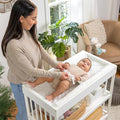 Summer Infant Contoured Changing Pad with Safety Straps, Waterproof Liner, White, 16 x 32 in