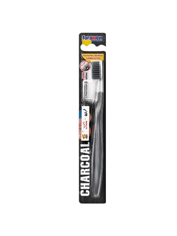 Foramine Deep Cleaning Toothbrush Ultra-Soft Charcoal Bristles Assorted Colors