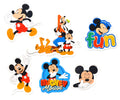 Disney Mickey Glow-in-the-Dark Vinyl Stickers, Reusable Self-Adhesive, 18 Pieces