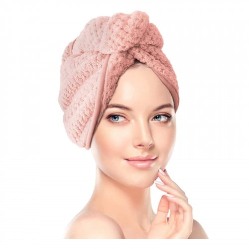 Basic Care Hair Drying Turban Coral Fleece Quick-Drying Hair Towel
