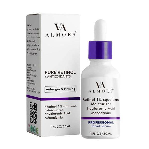 Almoes Pure Retinol Squalane Face Serum 1% Retinol Hyaluronic Acid 30 ml