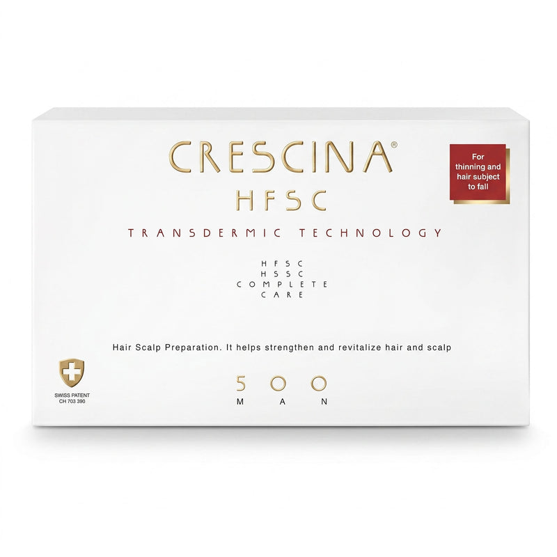 Crescina Complete Care 500 Men Scalp Care Ampoules Hair-Thinning Support 20 x 3.5 ml