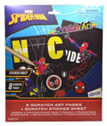 Marvel Spider-Man Scratch Scribble Art Kit, Illustrated, Rainbow and Sparkle Cards, Stickers and Wooden Tool