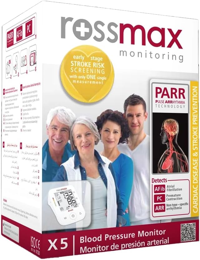 Rossmax X5 Automatic Upper Arm Blood Pressure Monitor with Arrhythmia Detection