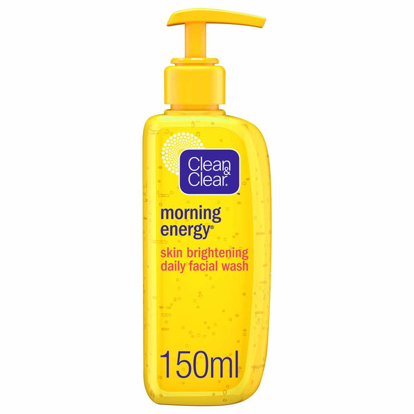 Clean & Clear Morning Energy Daily Facial Wash Liquid Cleanser Lemon Papaya Extracts 150ml
