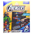 Marvel Avengers Scratch Art Scribble Kit, Rainbow and Sparkle Cards, Stickers, Wooden Tool, 8 Pieces