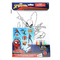 Marvel Spider-Man Colouring Sheets Art & Craft Kit, 8 Sheets, 6 Markers & Sticker Sheet