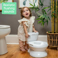 Summer Infant My Size Potty Pro 2-in-1 Training Potty with Flush Sound, Detachable Ring, White, 18-60 Months