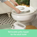 Summer Infant My Size Potty Pro 2-in-1 Training Potty with Flush Sound, Detachable Ring, White, 18-60 Months
