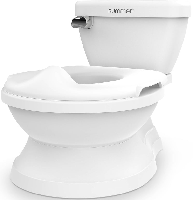 Summer Infant My Size Potty Pro 2-in-1 Training Potty with Flush Sound, Detachable Ring, White, 18-60 Months