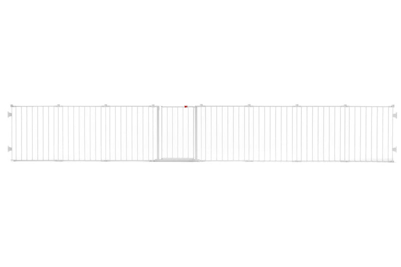 Regalo Super Wide Baby Gate & Play Yard Configurable Steel 8-Panel White Up to 192 Inches