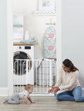 Regalo Easy Step Safety Gate Steel White 29-34 or 35-38.5 Inch Openings