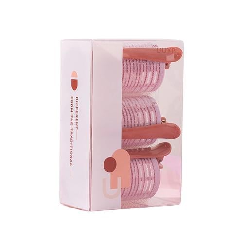 UYP Plastic Hair Rollers with Clips, No-Heat Hair Styling, 3 Pieces
