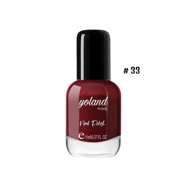 Yolande Beauty Nail Polish Glossy Quick-Dry Finish, Shade 33
