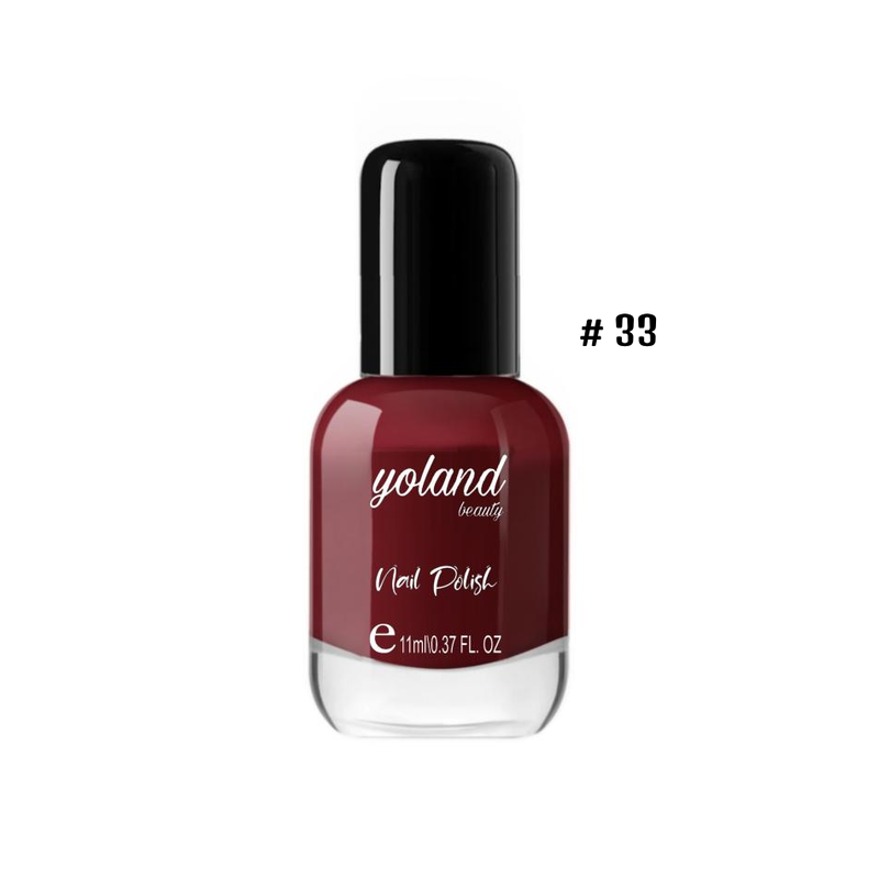 Yolande Beauty Nail Polish Glossy Quick-Dry Finish, Shade 33