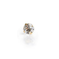 Studex S784STX Stud Earrings, White Zircon, 24K Gold-Plated 316 Stainless Steel, 1 Pair