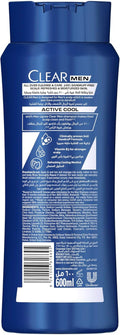 Clear for Men 3-in-1 Shampoo Active Cool Hair, Face and Body Wash 600ml