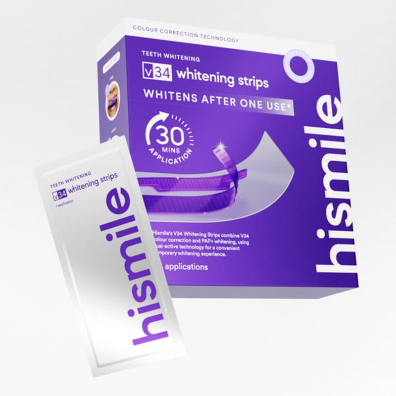 Hismile V34 Purple Brightening Strips, 14 Count