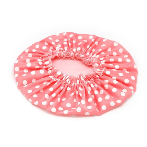 Basic Care Shower Cap Waterproof Reusable Hair Cover, Style 2380