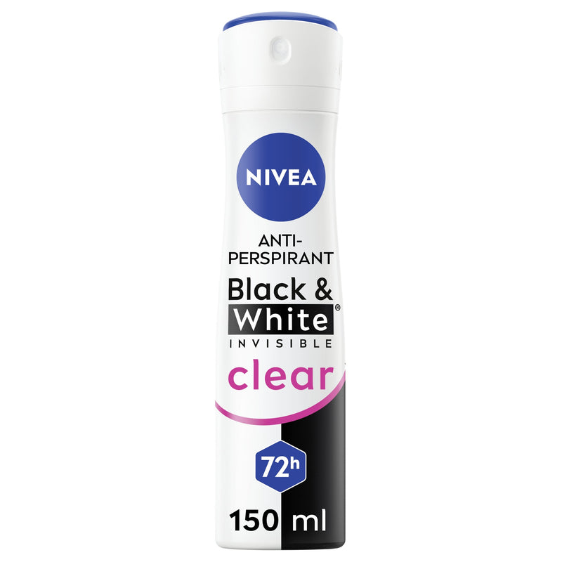 NIVEA Black & White Invisible Antiperspirant Spray Floral Scent 72H Protection 150ml