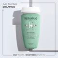 Kerastase Specifique Bain Divalent Shampoo, Silicone-Free Oil Control, Oily Scalp, 250ml