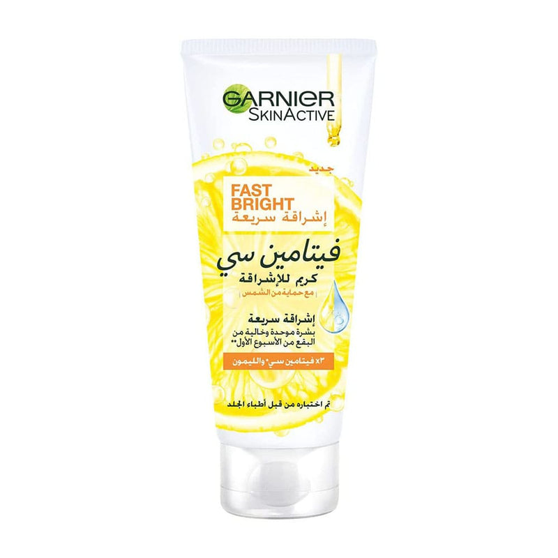 Garnier Fast Bright Vitamin C Face Cream, Lightweight Moisturizer with UV Filters, 100 ml