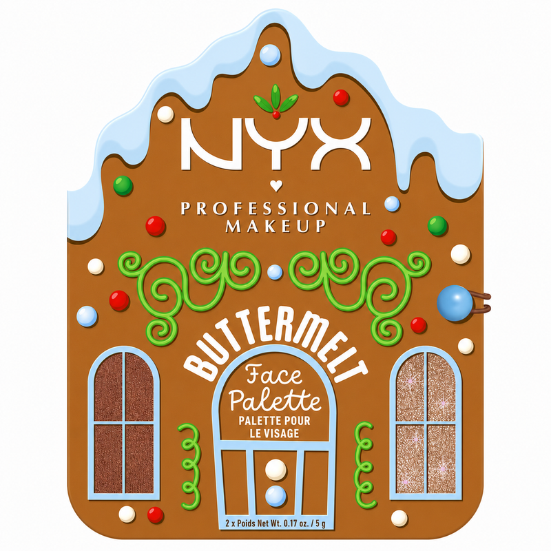NYX Professional Makeup Buttermelt Face Palette Creamy Blush & Highlighter