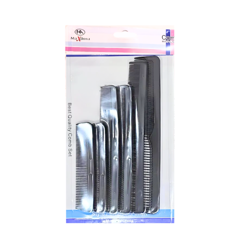 Max Donna COM667 Hair Comb Set, 6-Piece Detangling and Styling Set
