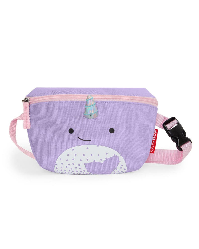 Skip Hop Zoo Hip Pack Narwhal Waist Bag, Convertible Hip Pack and Crossbody, Adjustable Strap