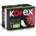Kotex Ultra Thin Sanitary Pads With Wings, 3D Absorbent Center, 8 Pieces