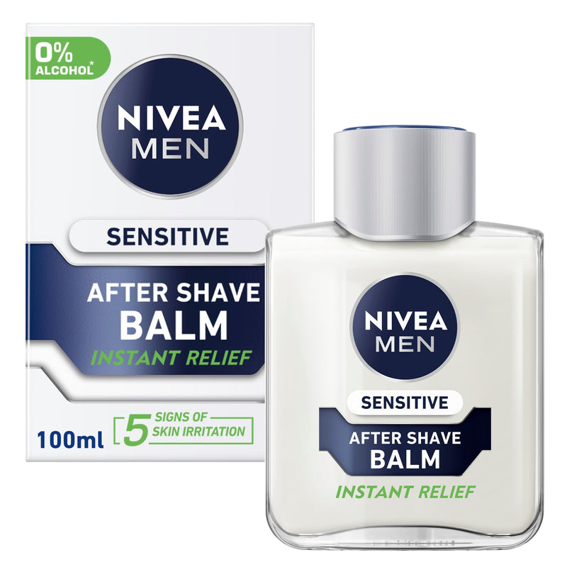 NIVEA Men Sensitive Aftershave Balm Soothing Moisturizer 100ml
