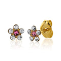 Studex S6410STX Stud Earrings, White Zircon, 24K Gold-Plated Grip, 316 Surgical Stainless Steel, 1 Pair