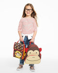 Skip Hop Zoo Lunch Bag Monkey Insulated Kids' Lunch Bag with Bottle Pocket