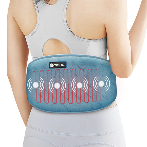 Comfier CF-6006NB Heated Waist Belt Massager, Vibration, 2 Heat Levels, 3 Massage Modes, Adjustable Fit