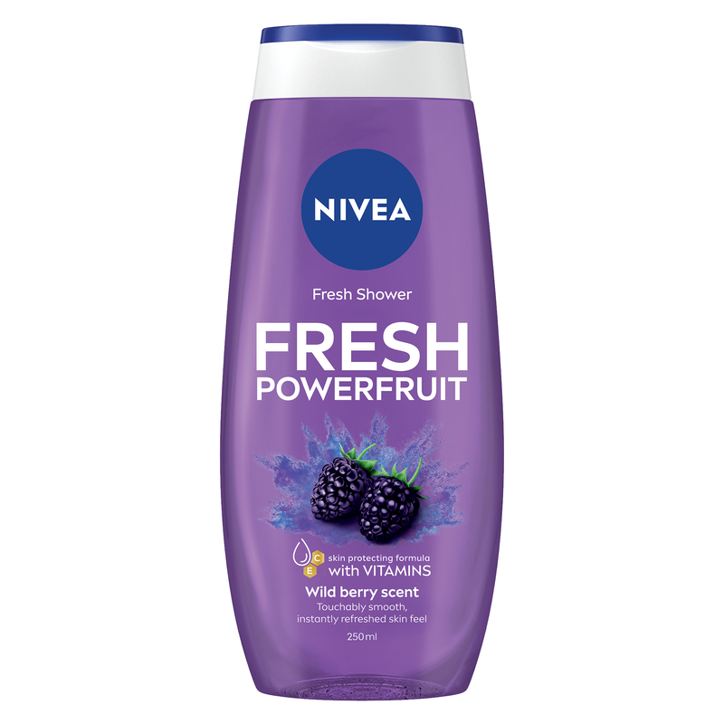 Nivea Fresh Powerfruit Shower Gel, Blueberry Fragrance