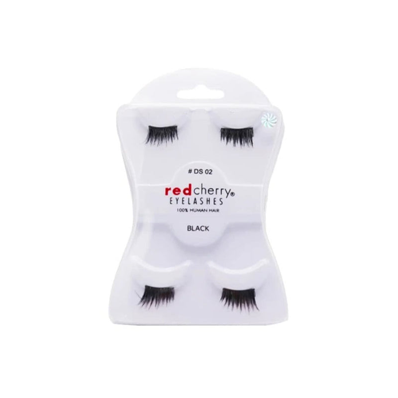 Red Cherry Eyelash Set DS 02 Black Natural Human Hair, 2 Pairs