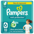 Pampers Baby Diapers Hook and Loop Fasteners Size 6, 10 Diapers