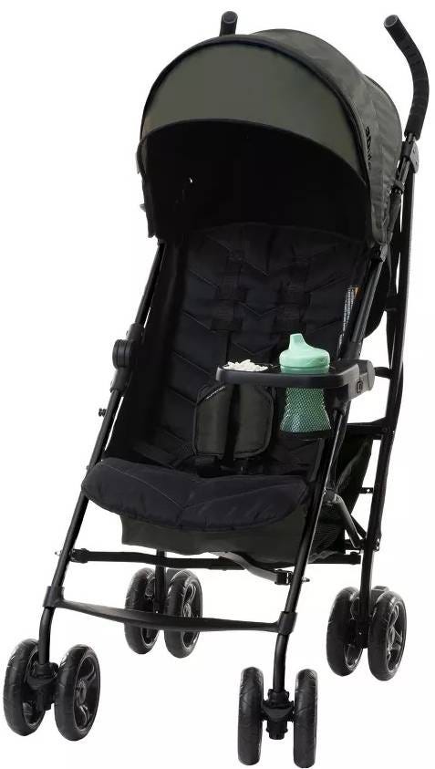 Summer Infant 3Dlite Convenience Stroller Lightweight Folding 5-Point Harness Black Green