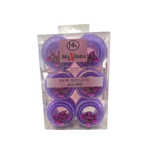 Max Donna Hair Rollers Assorted Sizes, Non-Electric Curling Set, BC1818M-L