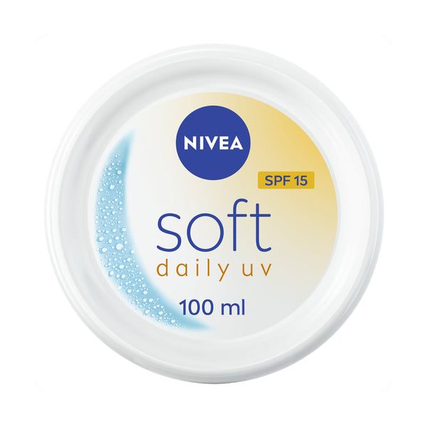 NIVEA Soft Daily Moisturizing Cream Lightweight Face & Neck Moisturizer SPF 15